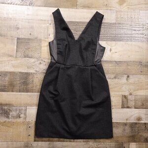 Madewell Leather Trim‎ Sheath Dress Women’s Size 6 Black
